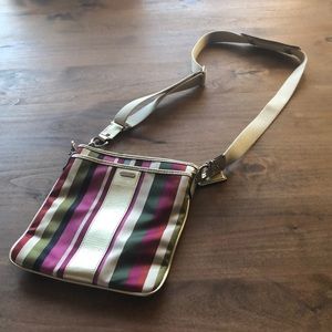 COACH STRIPED CROSSBODY BAG